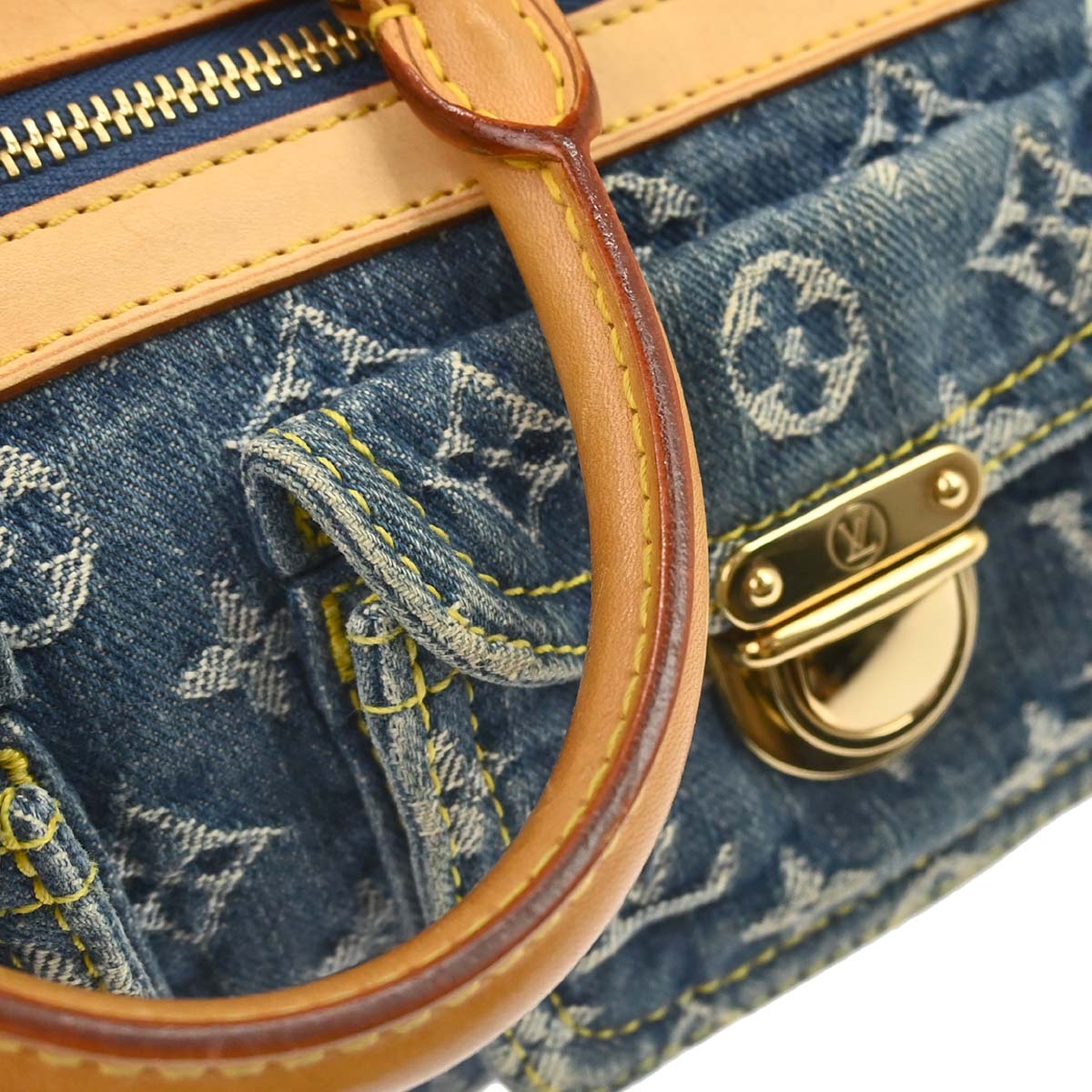 Louis Vuitton 2005 Blue Monogram Denim Neo Speedy Handbag M95019