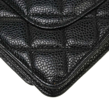 Chanel 2018-2019 Black Caviar Skin Classic WOC Wallet on Chain Bag