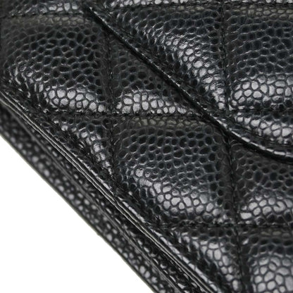 Chanel 2018-2019 Black Caviar Skin Classic WOC Wallet on Chain Bag