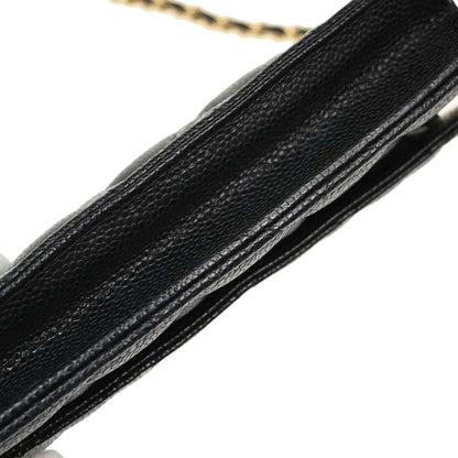 Chanel 2018-2019 Black Caviar Skin Classic WOC Wallet on Chain Bag