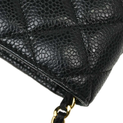Chanel 2018-2019 Black Caviar Skin Classic WOC Wallet on Chain Bag