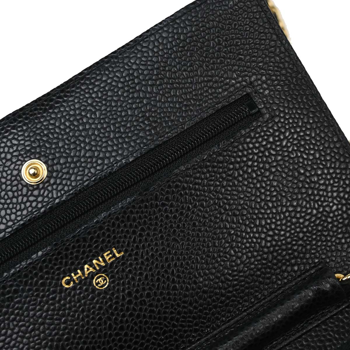 Chanel 2018-2019 Black Caviar Skin Classic WOC Wallet on Chain Bag
