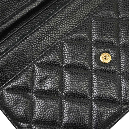 Chanel 2018-2019 Black Caviar Skin Classic WOC Wallet on Chain Bag