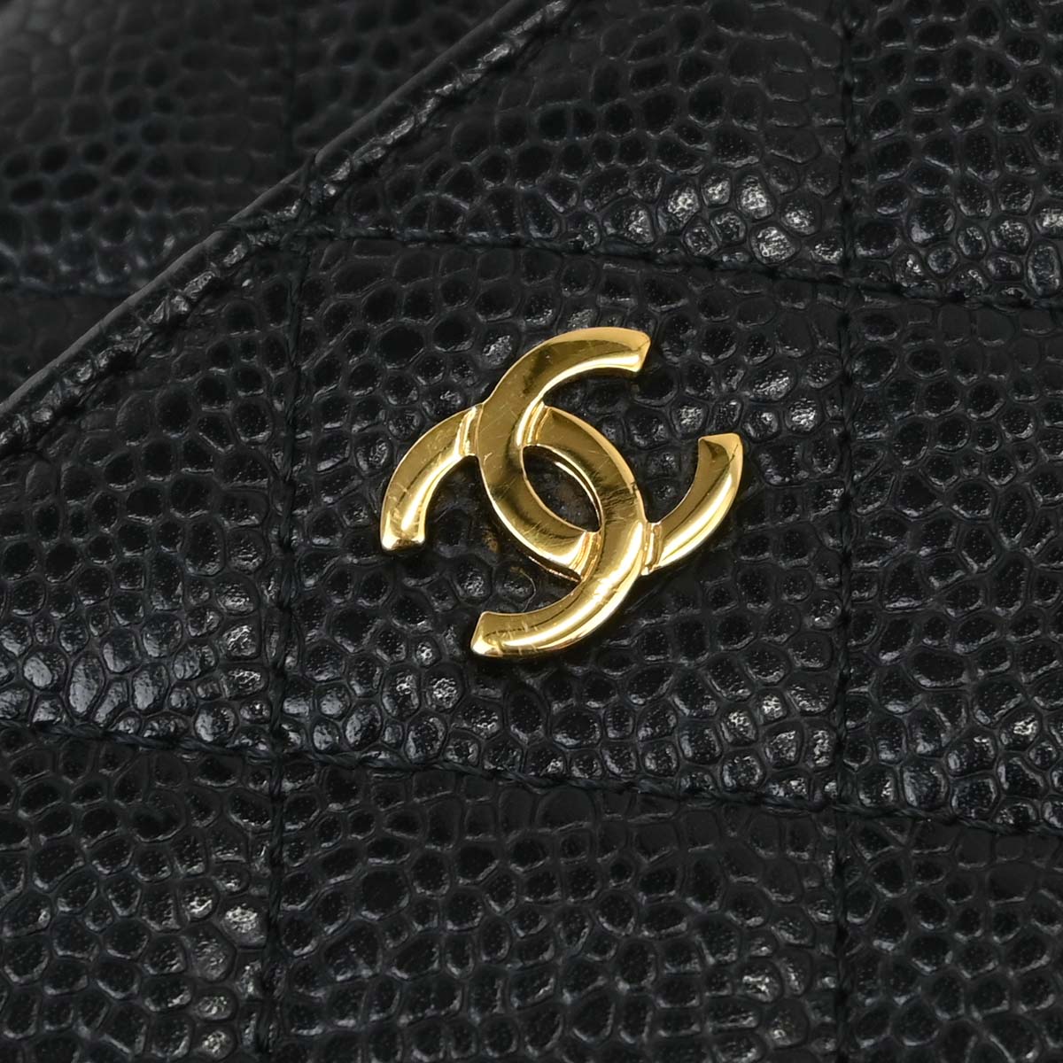 Chanel 2019 Black Caviar Skin Classic WOC Wallet on Chain Bag