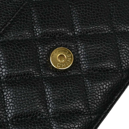Chanel 2019 Black Caviar Skin Classic WOC Wallet on Chain Bag