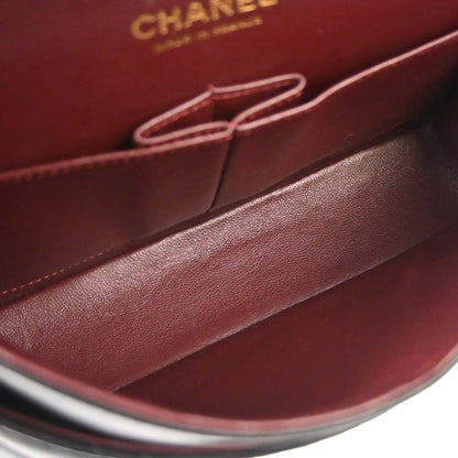 Chanel 2010-2011 Black Lambskin Medium Classic Double Flap Shoulder Bag