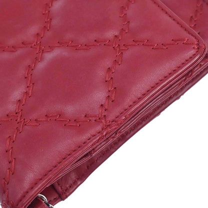 Chanel 2013-2014 Red Calfskin Hamptons WOC Wallet on Chain Bag