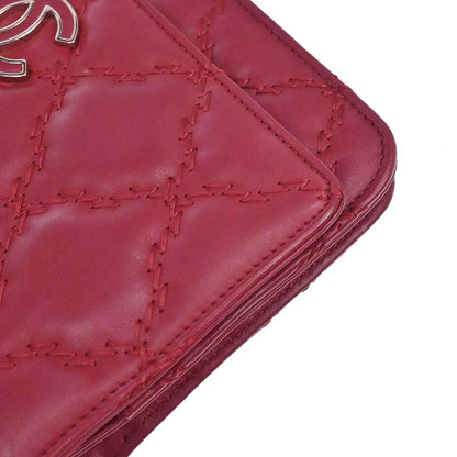 Chanel 2013-2014 Red Calfskin Hamptons WOC Wallet on Chain Bag
