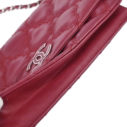 Chanel 2013-2014 Red Calfskin Hamptons WOC Wallet on Chain Bag