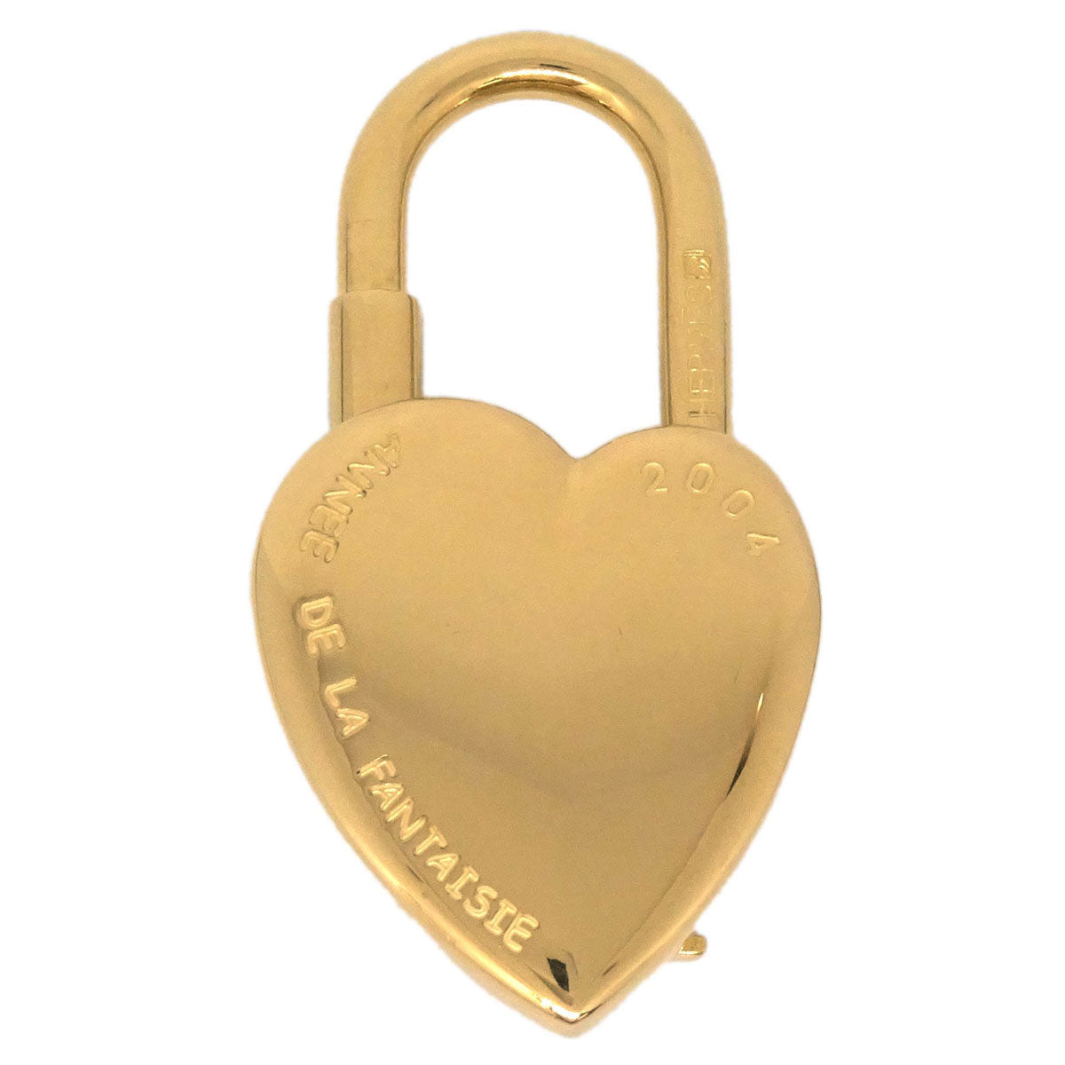 Hermes Annee De La Fantaisie Cadena Padlock Bag Charm Gold Small Good