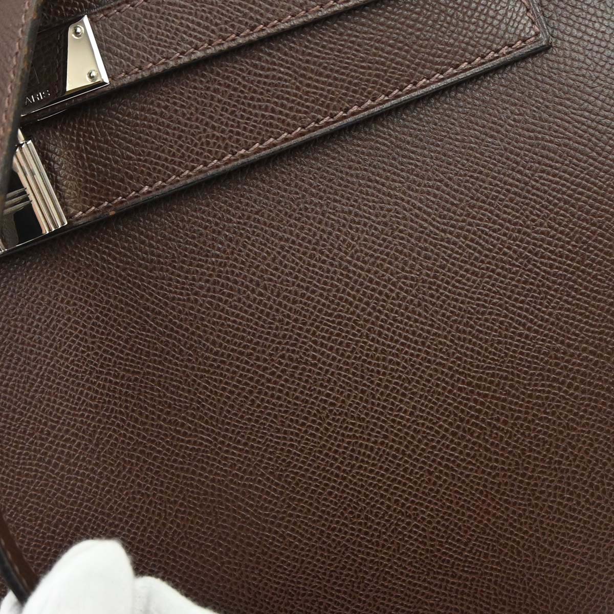 Hermes Chocolat Epsom Kelly 32 Sellier 2way Shoulder Handbag