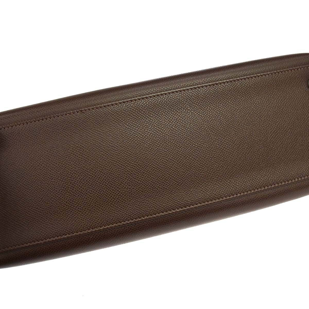 Hermes Chocolat Epsom Kelly 32 Sellier 2way Shoulder Handbag
