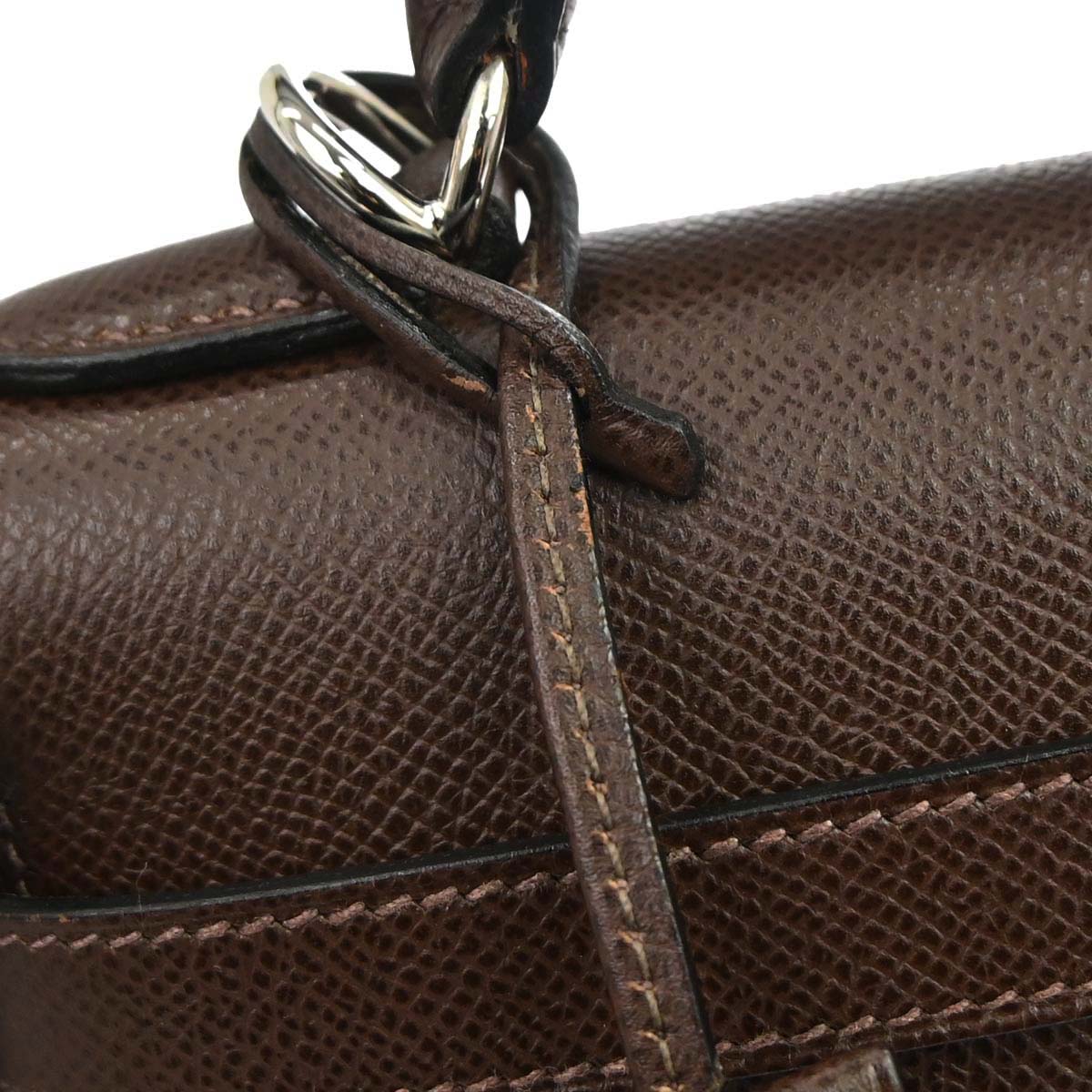 Hermes Chocolat Epsom Kelly 32 Sellier 2way Shoulder Handbag