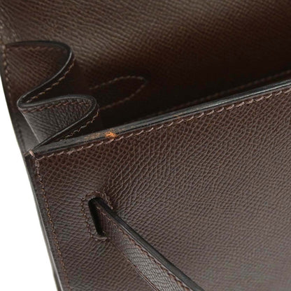Hermes Chocolat Epsom Kelly 32 Sellier 2way Shoulder Handbag