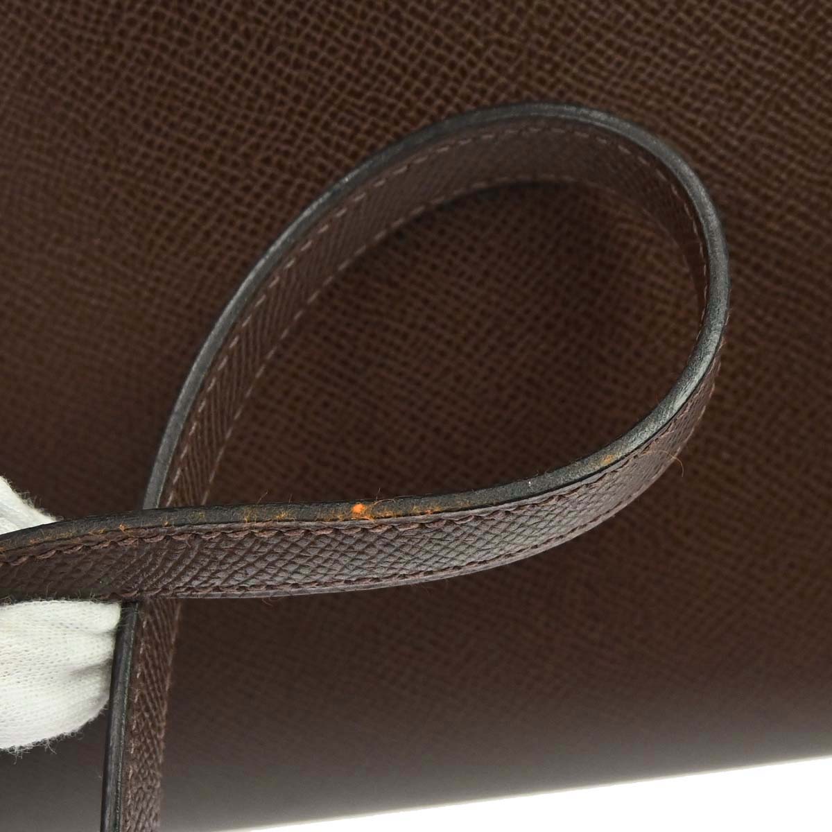 Hermes Chocolat Epsom Kelly 32 Sellier 2way Shoulder Handbag