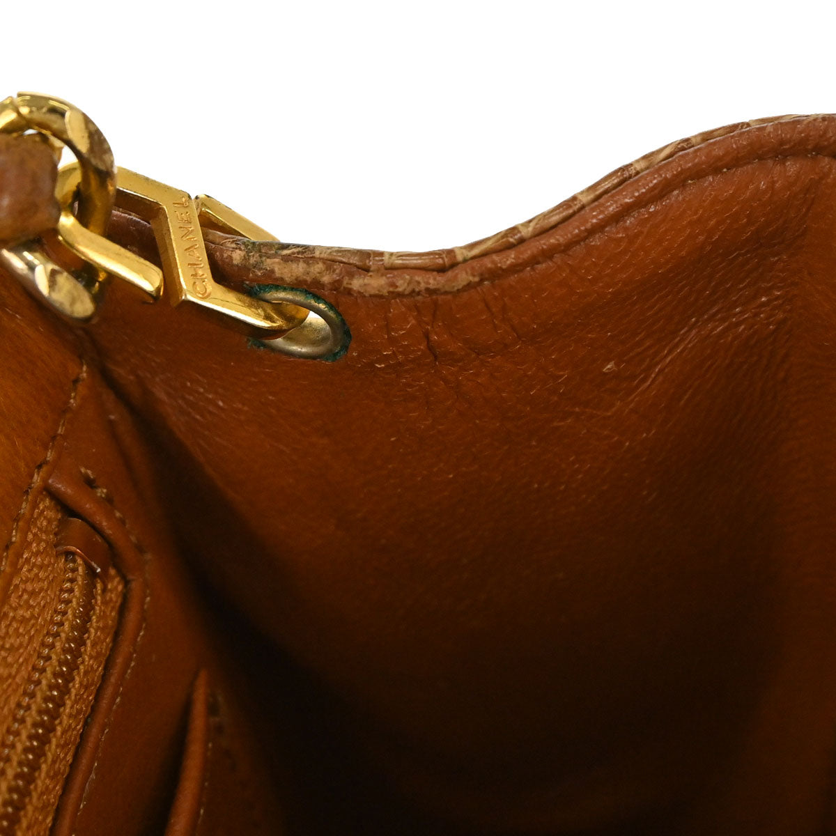 Chanel * 1989-1991 Brown Lizard Mini Classic Square Flap Shoulder Bag 17