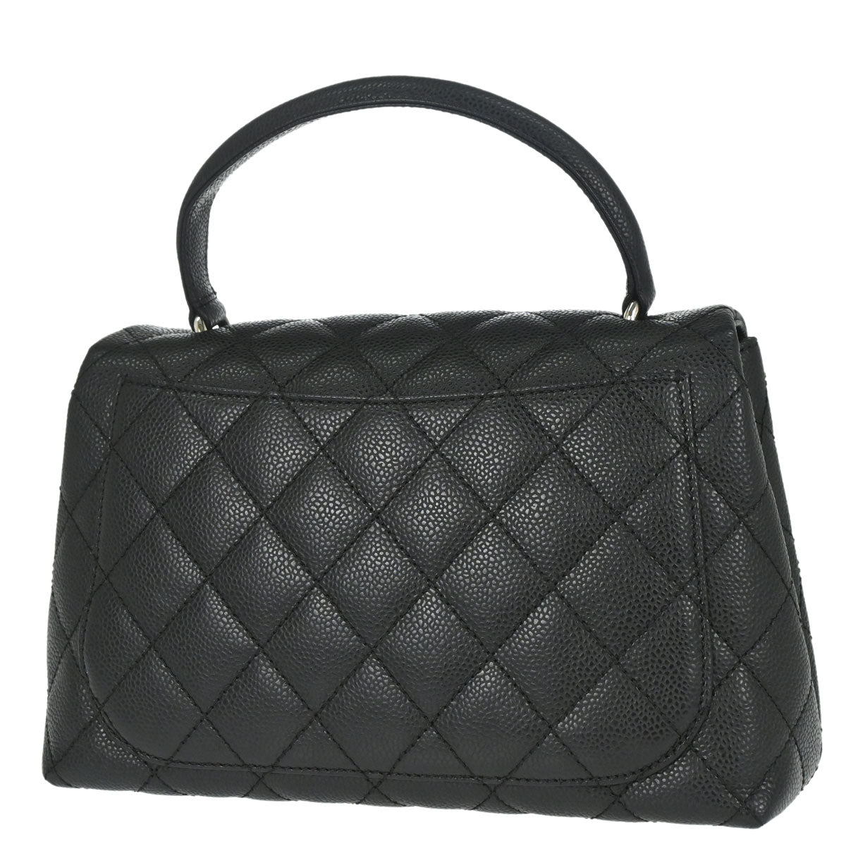 Chanel 2006-2008 Black Caviar Skin Top Handle Handbag