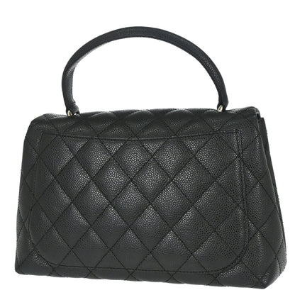 Chanel 2006-2008 Black Caviar Skin Top Handle Handbag