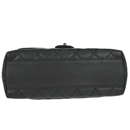 Chanel 2006-2008 Black Caviar Skin Top Handle Handbag