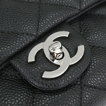 Chanel 2006-2008 Black Caviar Skin Top Handle Handbag