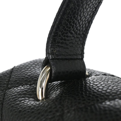Chanel 2006-2008 Black Caviar Skin Top Handle Handbag