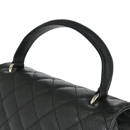 Chanel 2006-2008 Black Caviar Skin Top Handle Handbag