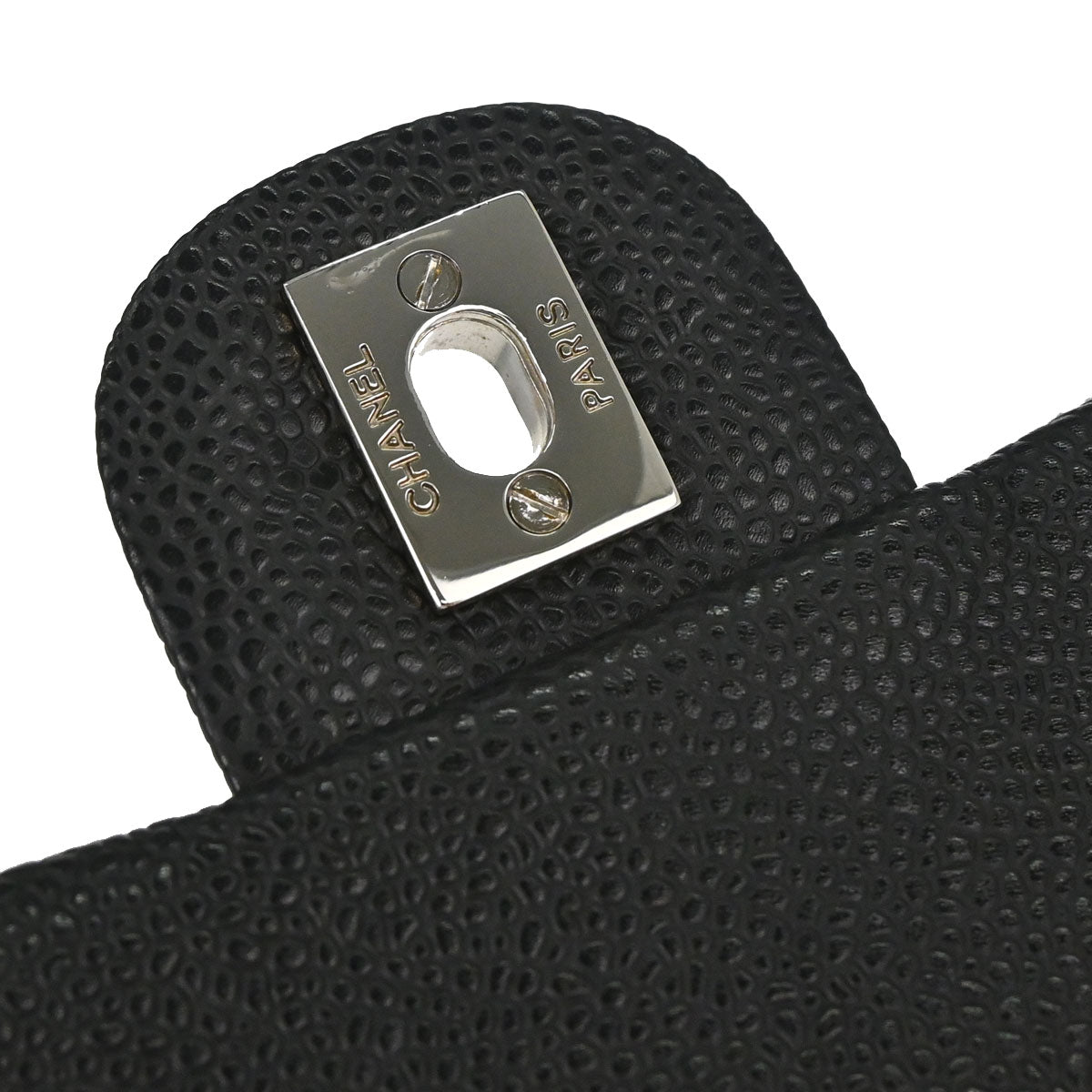 Chanel 2006-2008 Black Caviar Skin Top Handle Handbag