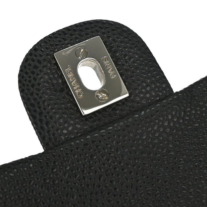 Chanel 2006-2008 Black Caviar Skin Top Handle Handbag