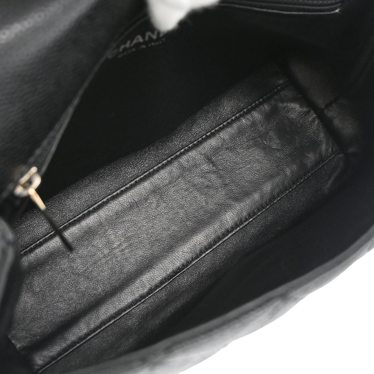 Chanel 2006-2008 Black Caviar Skin Top Handle Handbag