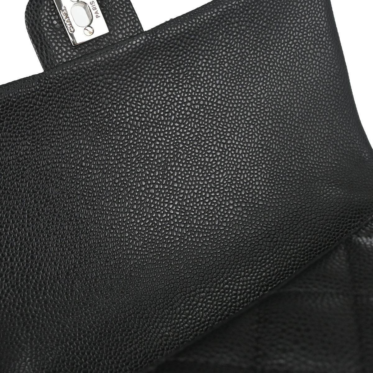 Chanel 2006-2008 Black Caviar Skin Top Handle Handbag