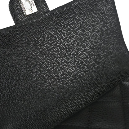 Chanel 2006-2008 Black Caviar Skin Top Handle Handbag