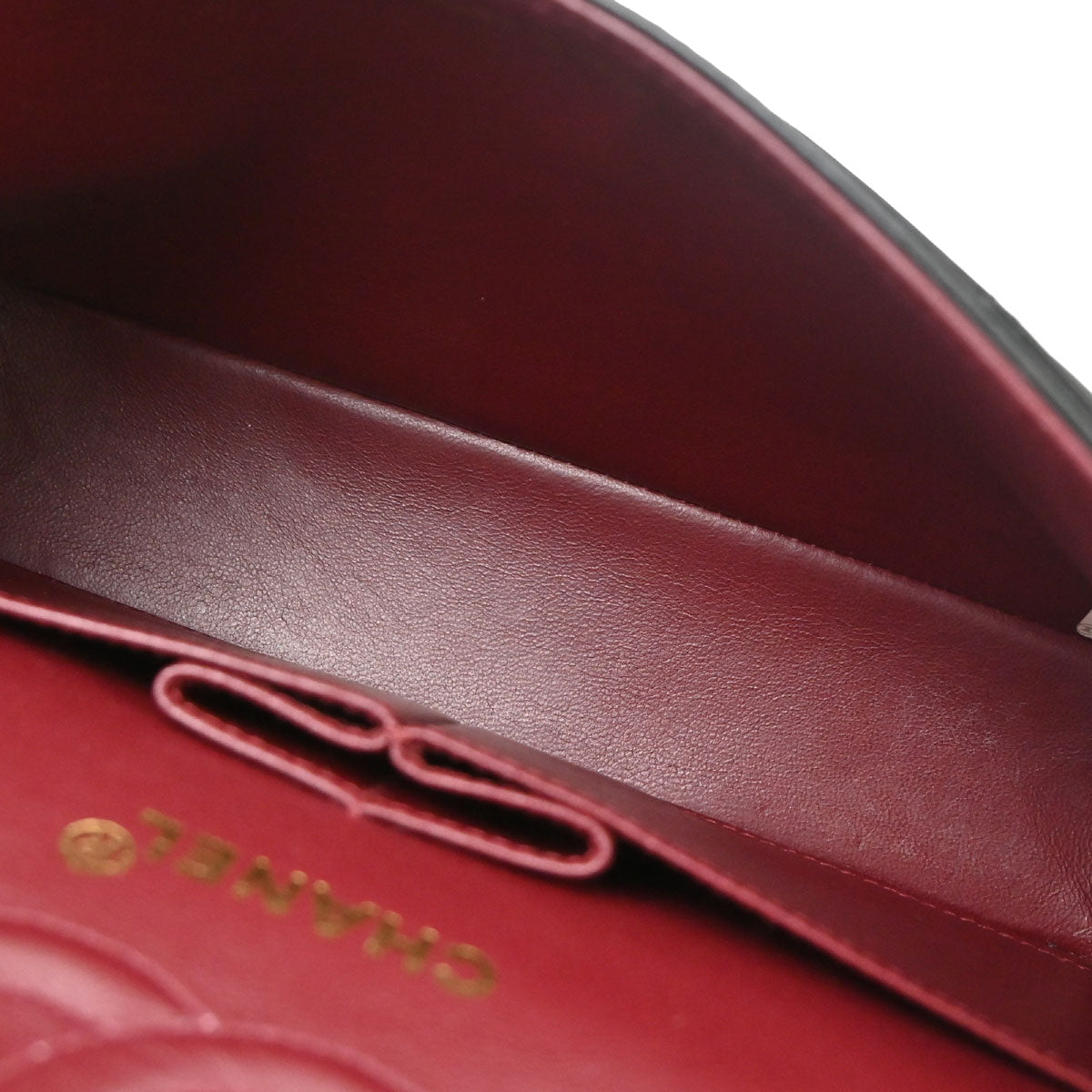 Chanel 1996-1997 Black Lambskin Small Classic Double Flap Shoulder Bag