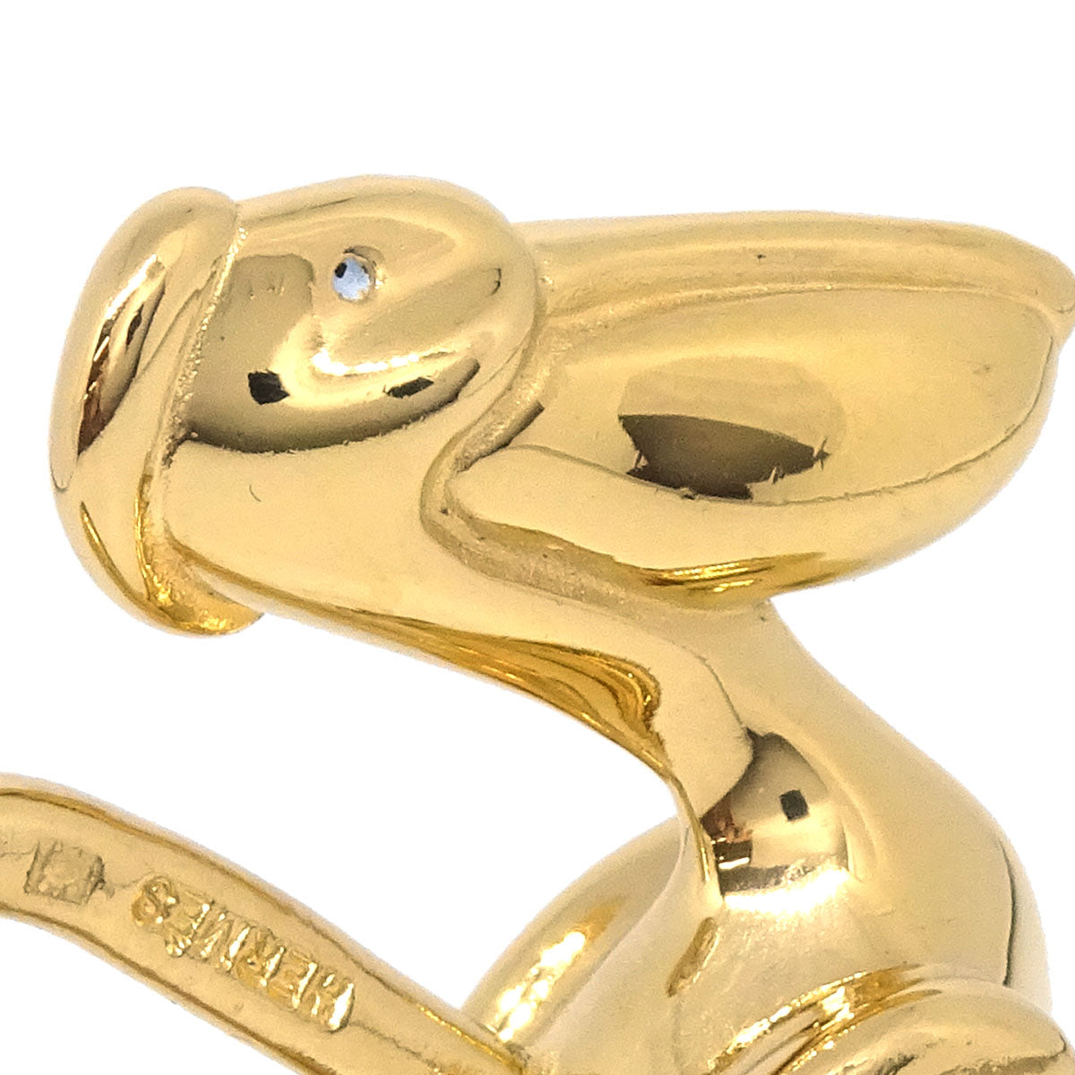 Hermes Pelican Motif 1992 Limited Cadena Padlock Gold Bag Charm
