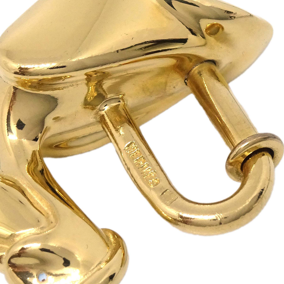 Hermes Pelican Motif 1992 Limited Cadena Padlock Gold Bag Charm
