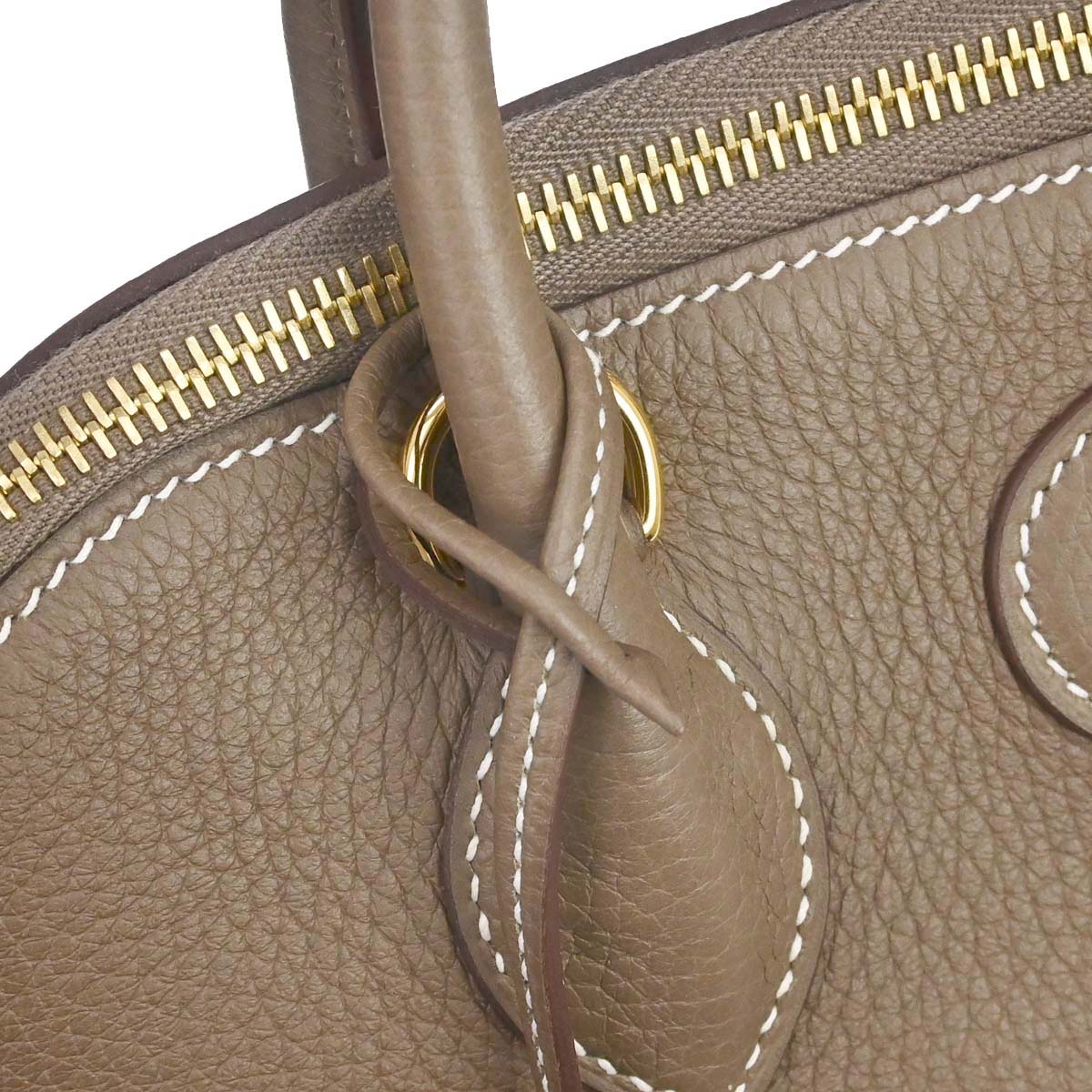 Hermes Etoupe Taurillon Clemence Bolide 31 2way Shoulder Handbag