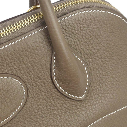 Hermes Etoupe Taurillon Clemence Bolide 31 2way Shoulder Handbag
