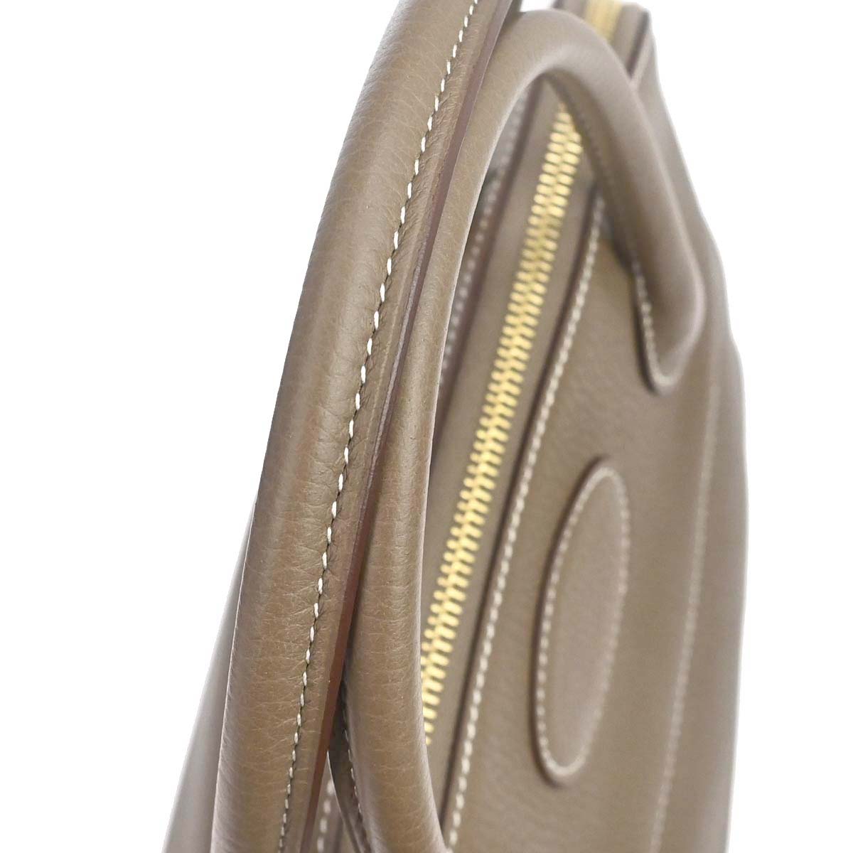Hermes Etoupe Taurillon Clemence Bolide 31 2way Shoulder Handbag