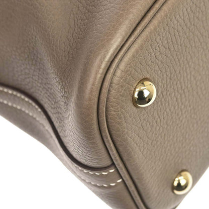 Hermes Etoupe Taurillon Clemence Bolide 31 2way Shoulder Handbag