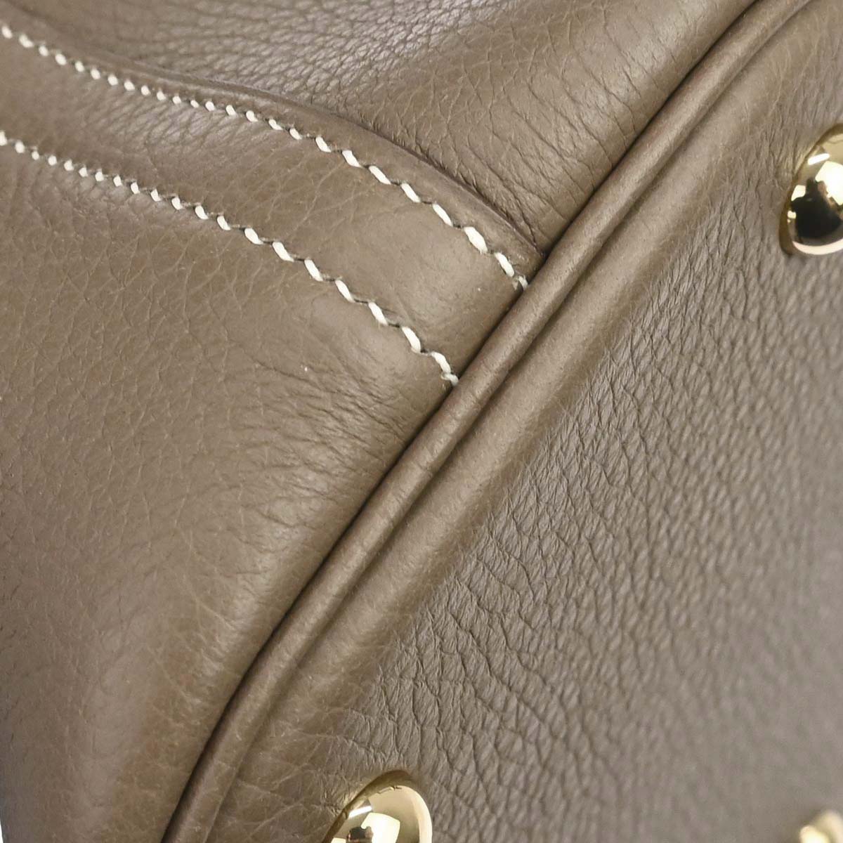 Hermes Etoupe Taurillon Clemence Bolide 31 2way Shoulder Handbag