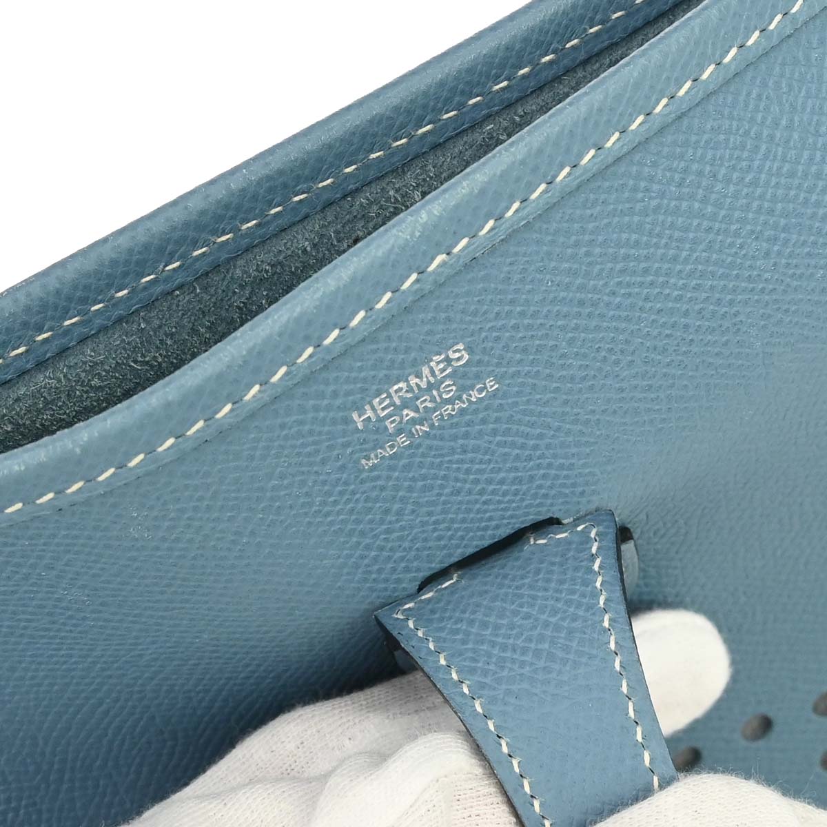 Hermes Blue Jean Epsom Evelyne 2 29 PM Shoulder Bag