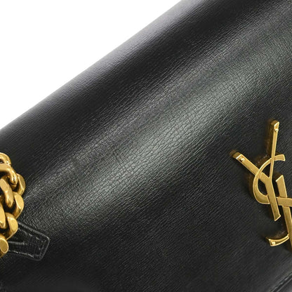Saint Laurent Black Calfskin Sunset Shoulder Bag