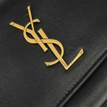 Saint Laurent Black Calfskin Sunset Shoulder Bag