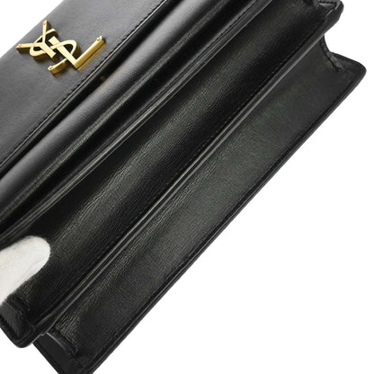 Saint Laurent Black Calfskin Sunset Shoulder Bag
