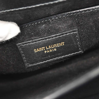 Saint Laurent Black Calfskin Sunset Shoulder Bag