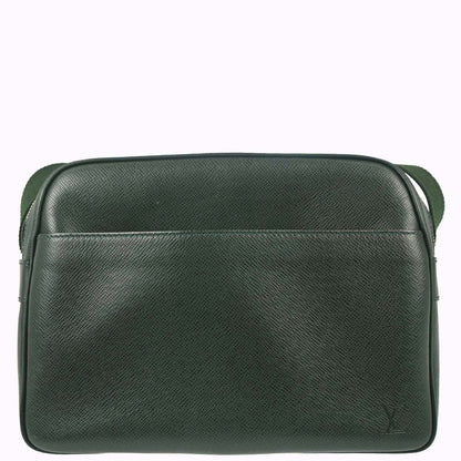 Louis Vuitton 1997 Green Taiga Reporter PM Shoulder Bag M30154