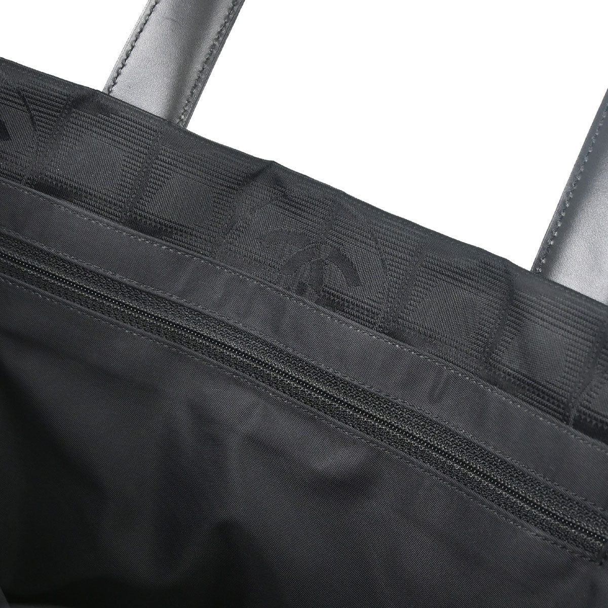 Chanel 2003-2004 Black Nylon Jacquard Travel Line Tote Bag