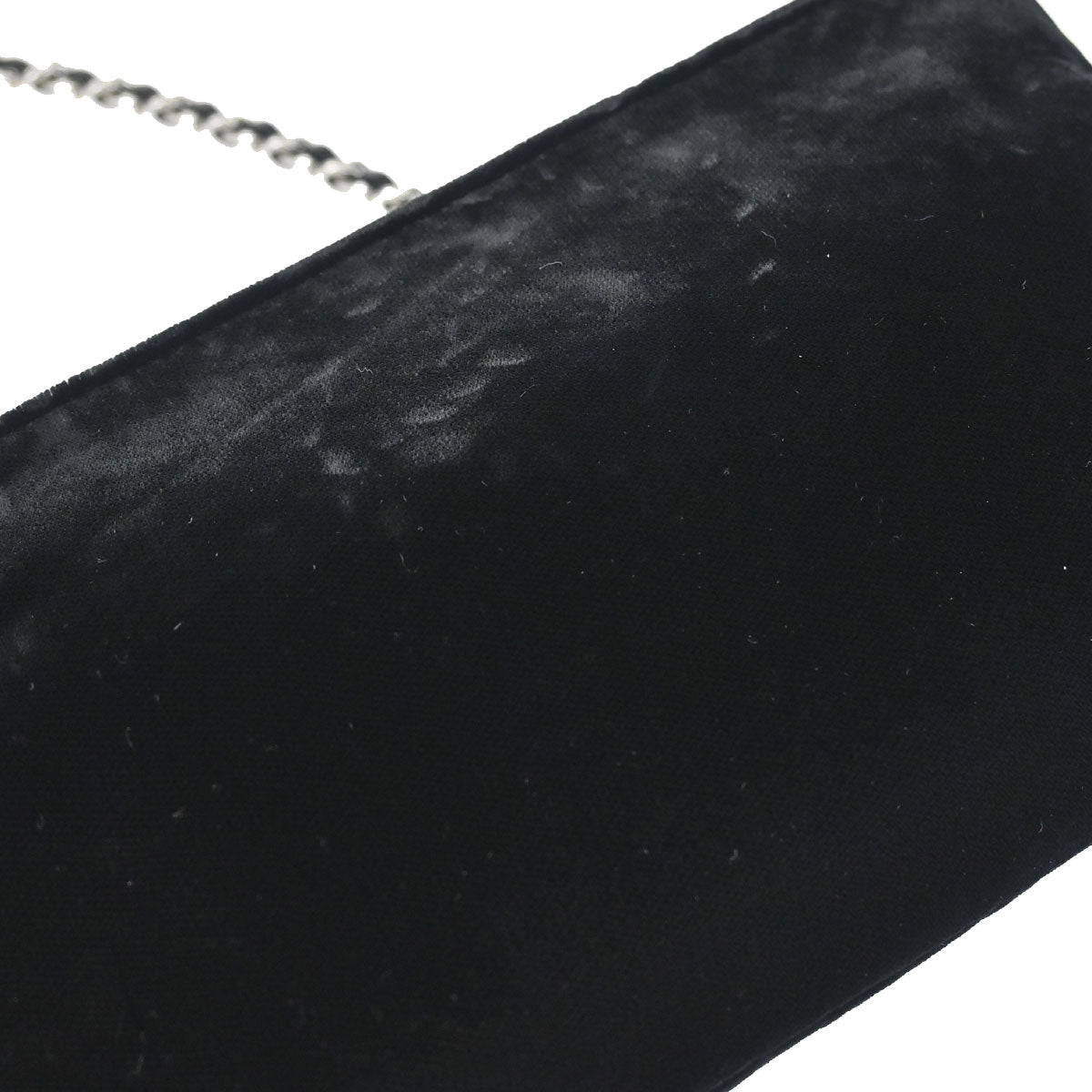 Chanel 2005-2006 Black Velvet Camellia No.5 CC Handbag