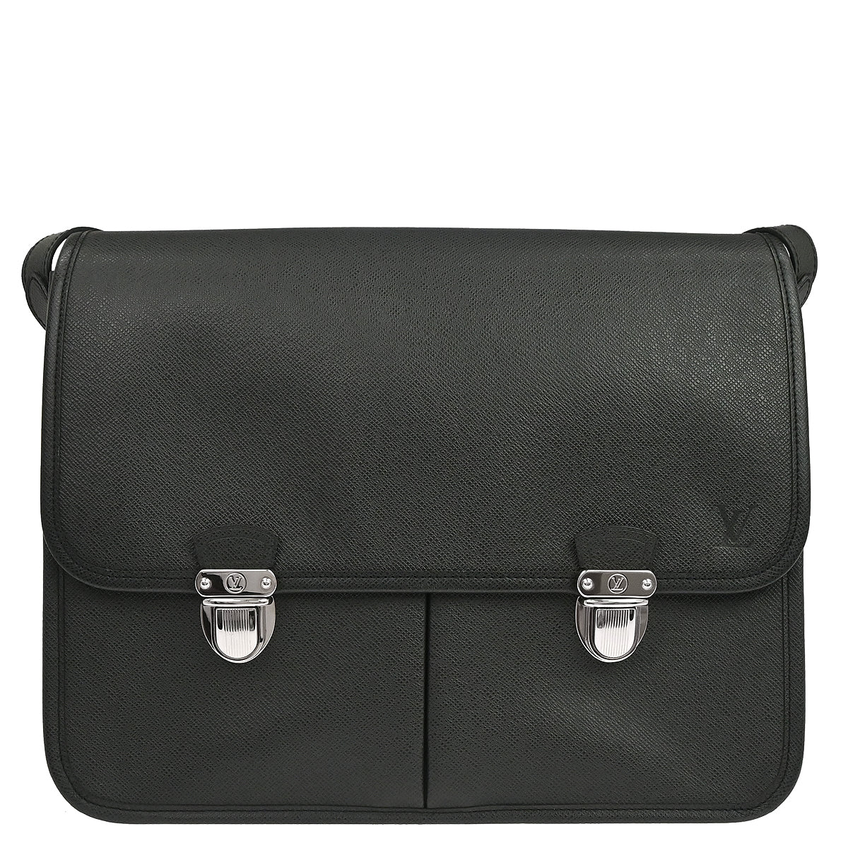 Louis Vuitton 2008 Black Taiga Alexei Messenger Shoulder Bag M32472