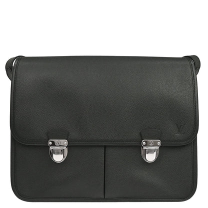 Louis Vuitton 2008 Black Taiga Alexei Messenger Shoulder Bag M32472