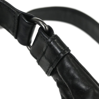 Bottega Veneta Black Lambskin Intrecciato Hobo Handbag